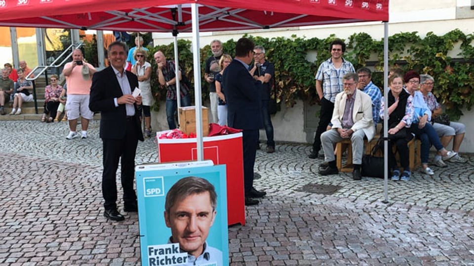 SPD-Wahlkampf in Weinböhla.