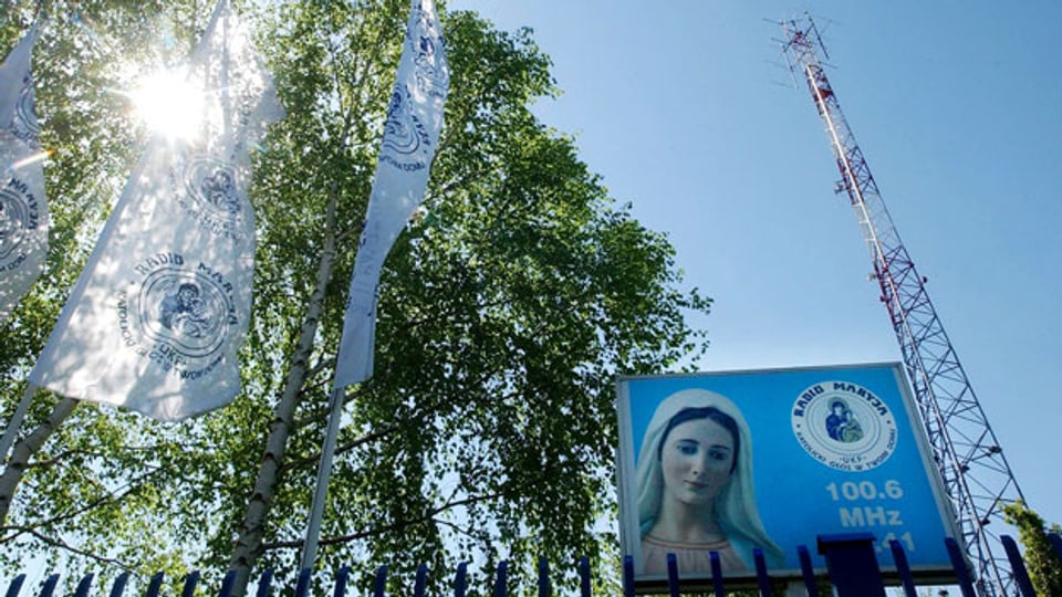 Der Radioturm neben dem Hauptquartier der ultrakatholischen «Radio Maryia» in Torun/Polen.