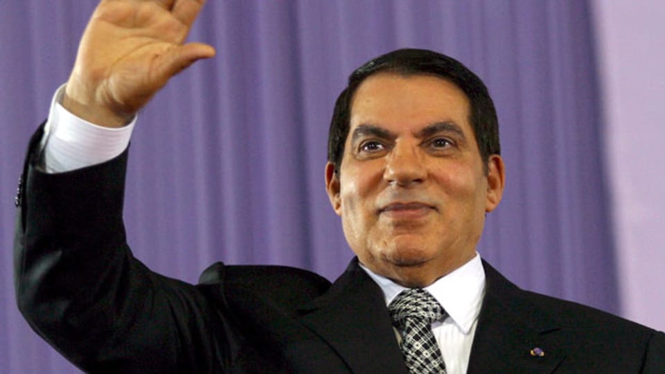 Tunesiens Ex-Präsident Zine El-Abidine Ben Ali in Rades, Tunesien, am 11. November 2007.