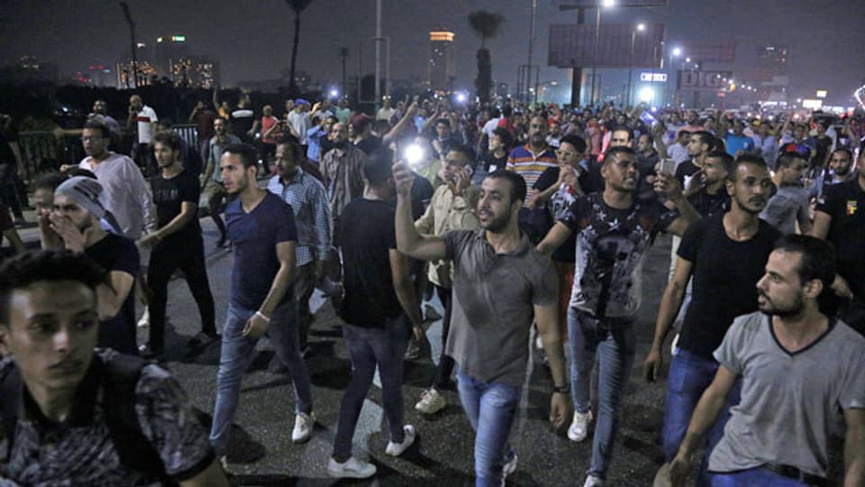Demonstranten in der Innenstadt von Kairo.