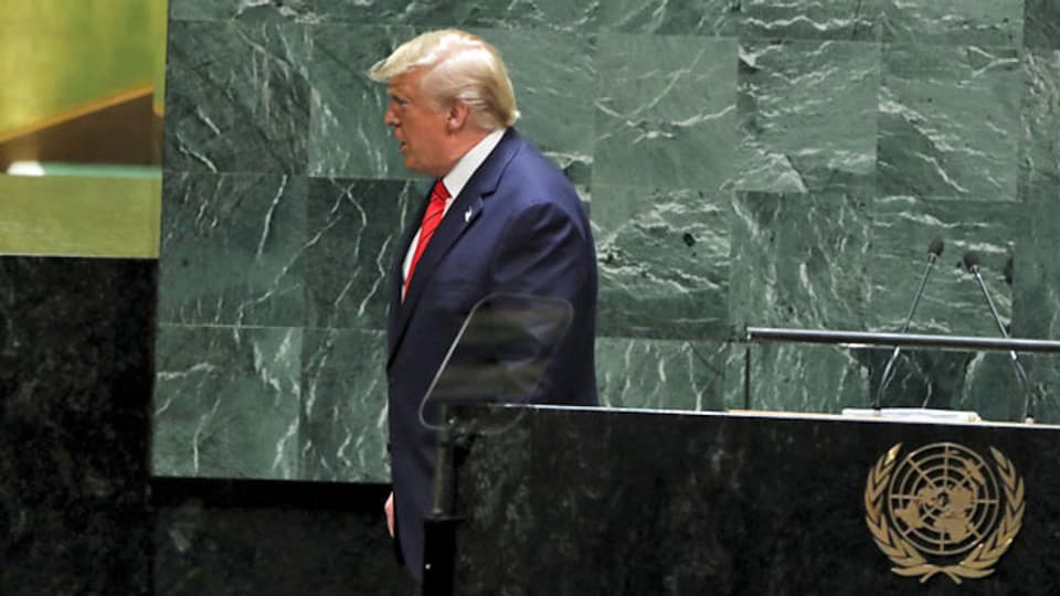 US-Präsident Donald Trump nach seiner Rede vor der Generalversammlung der Vereinten Nationen in New York.