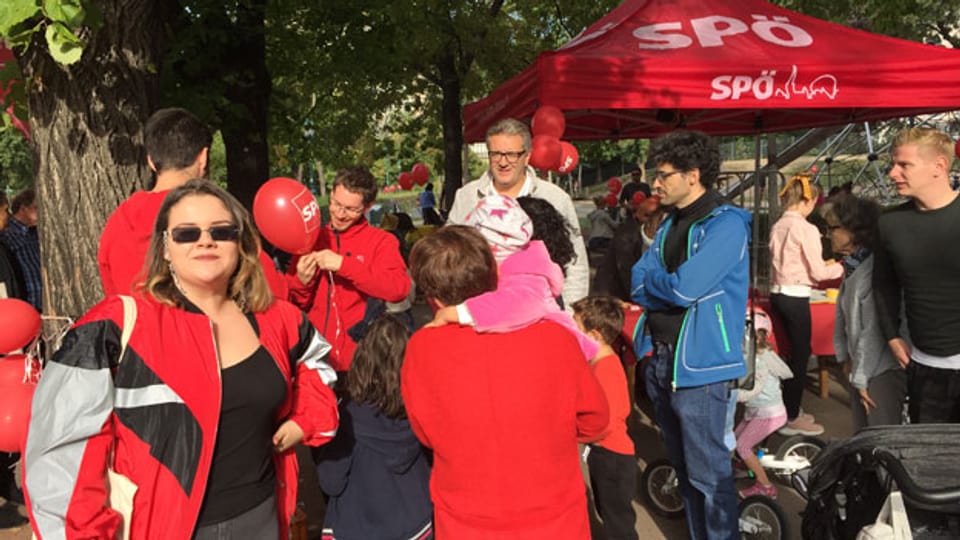 Im Wiener Stadtpark mischt sich die SPÖ unters Volk.