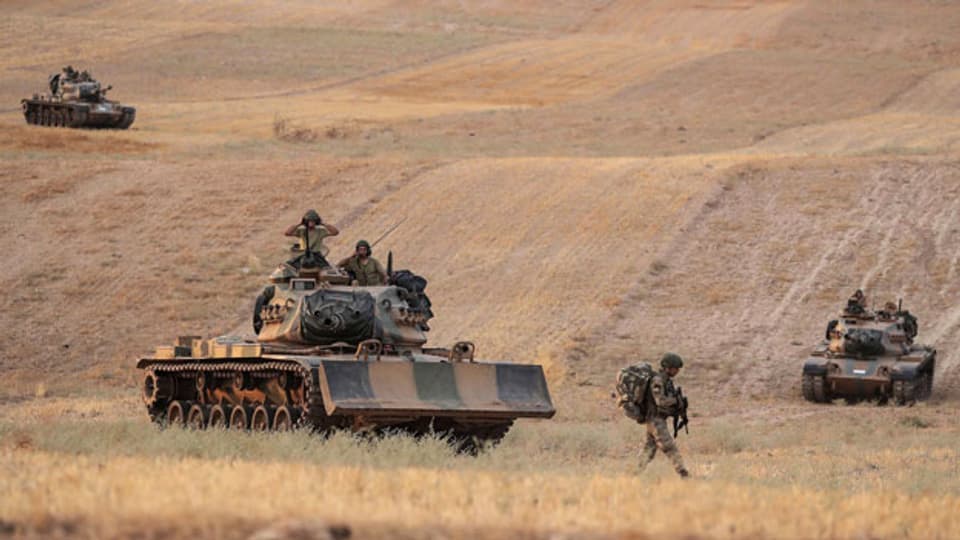 Türkische Truppen in Syrien am 15.10.2019.