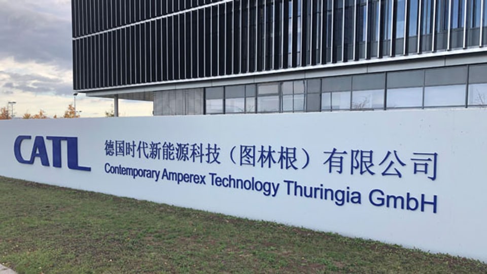 Thüringen, Arnstadt: Das Batteriewerk des chinesischen Konzerns CATL.