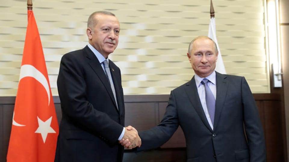 Der türkische Präsident Recep Tayyip Erdogan (links) und der russische Präsident Wladimir Putin.