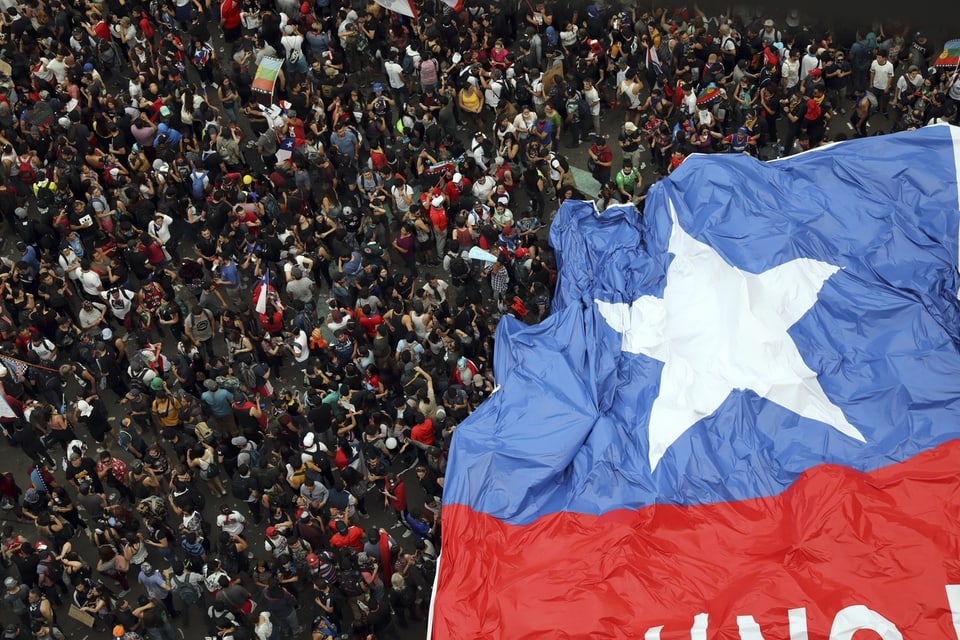 Demonstration in Santiago de Chile.