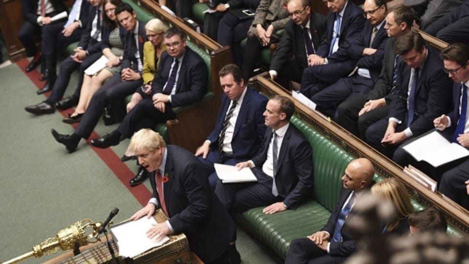 Der britische Premierminister Boris Johnson gestern im britischen Unterhaus.