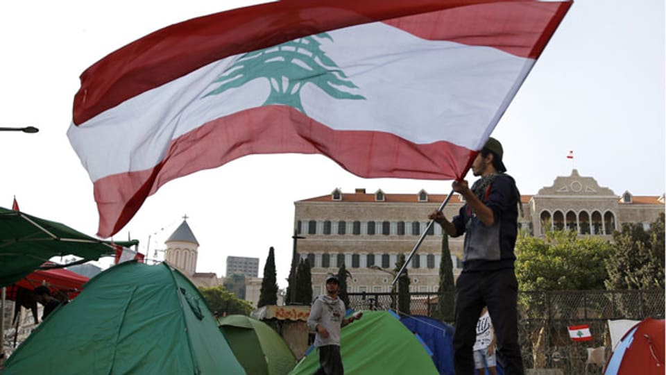 Proteste in Beirut, Libanon, am 31. Oktober 2019.