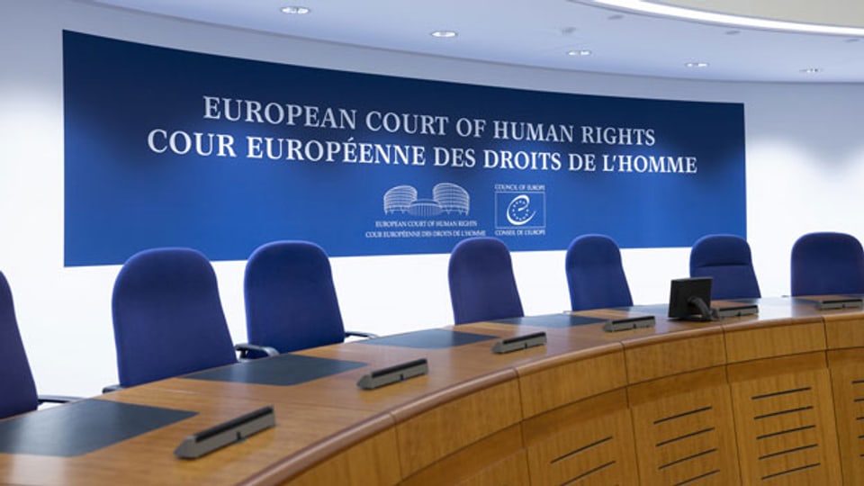 Der Saal im Europäischen Gerichtshof für Menschenrechte.