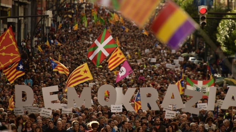 Proteste für die Unabhängigkeit Kataloniens im September 2019.