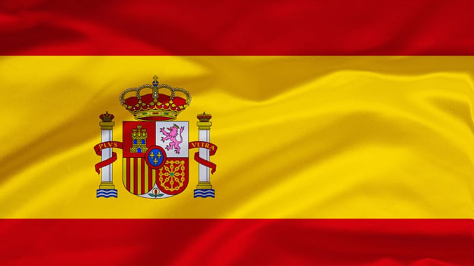 Symbolbild. Die Fahne von Spanien.