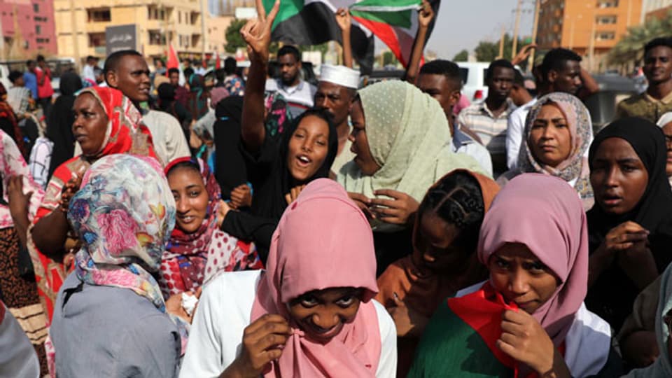 Viele Sudanesinnen marschierten an vorderster Front mit bei den Protesten.