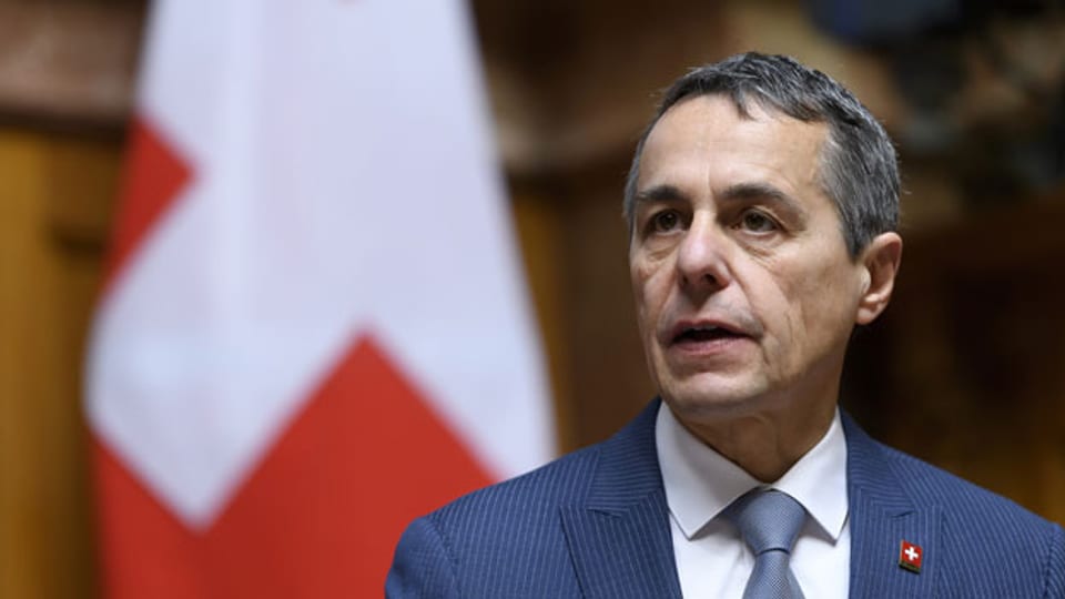 Aussenminister Ignazio Cassis sagt: «Mit der Genehmigung des zweiten Beitrags würde die Schweiz einen Beitrag zur De-Eskalation leisten.»