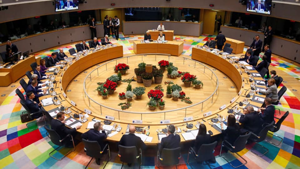 Die Staats- und Regierungschefs der Europäischen Union am EU-Gipfel in Brüssel, Belgien, am 13. Dezember 2019.