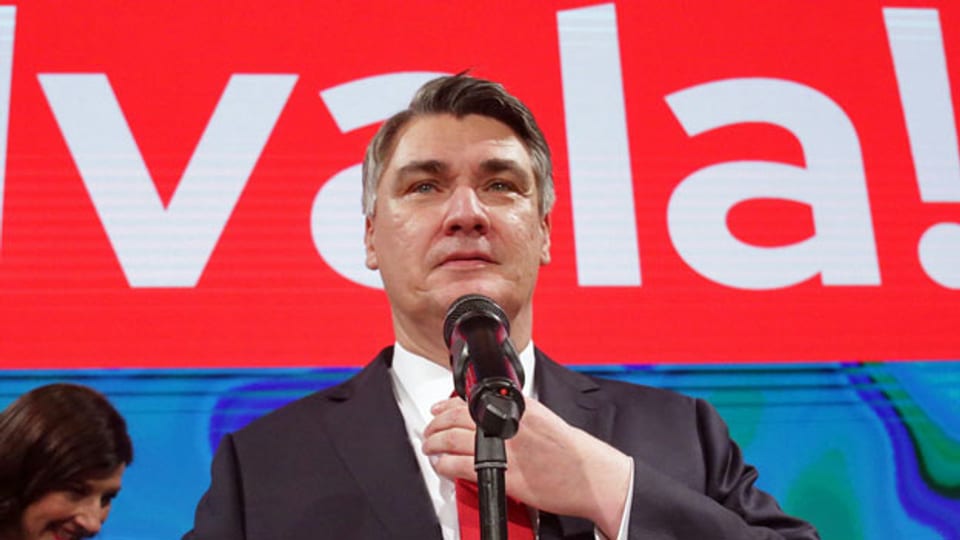 Der Sozialdemokrat Zoran Milanovic gewinnt die Stichwahl um das Amt des Präsidenten.