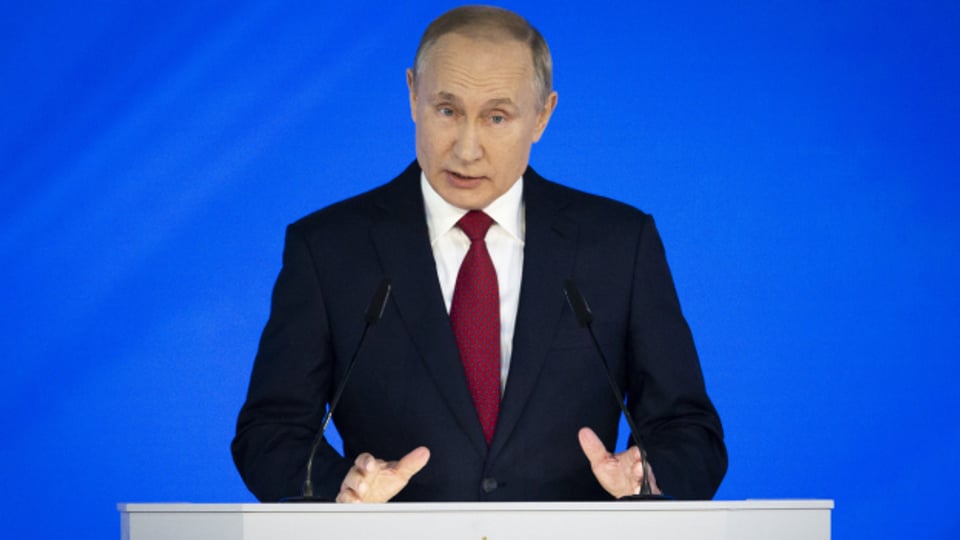 Vladimir Putin bei seiner Ansprache am 15.1.2020.