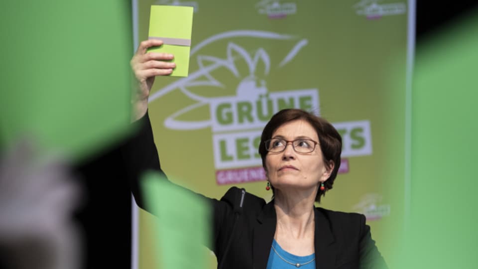 Regula Rytz an der Delegiertenversammlung der Grünen in Frauenfeld