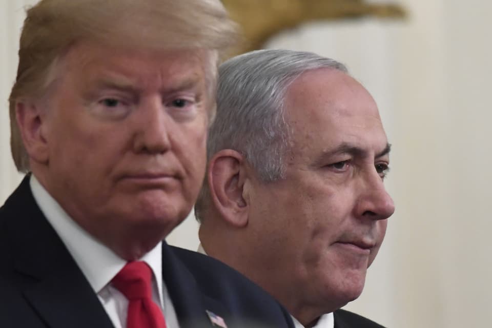 Donald Trump und Benjamin Netanyahu stellen den Nahost-Plan vor