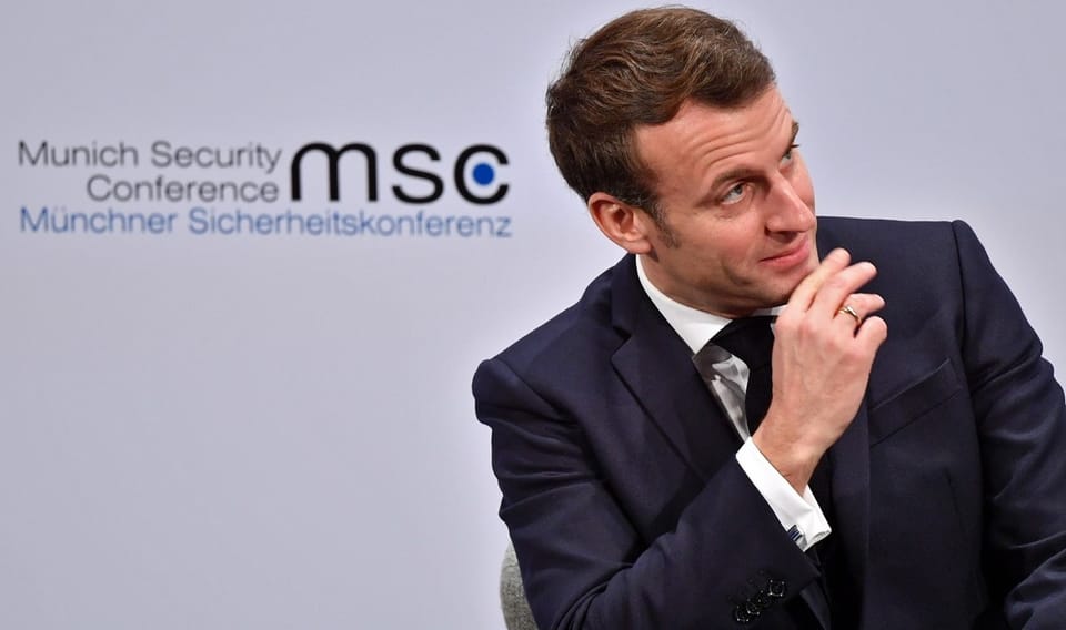 Der französische Präsident Macron an der Sicherheitskonferenz