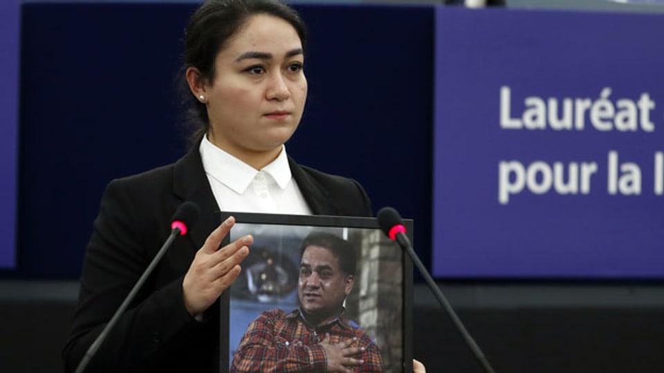 Jewher Ilham, Tochter des prominenten inhaftierten Wirtschaftsprofessors Ilham Tohti.
