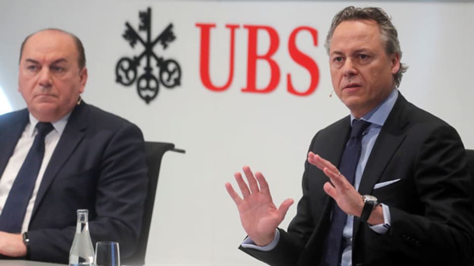 Axel Weber, Verwaltungsratspräsidenten der UBS (links), und der designierte CEO Ralph Hamers.