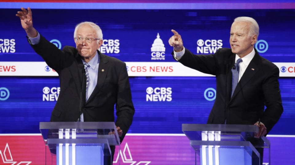 Bernie Sanders und Joe Biden holen am «Super Tuesday» die meisten Stimmen.