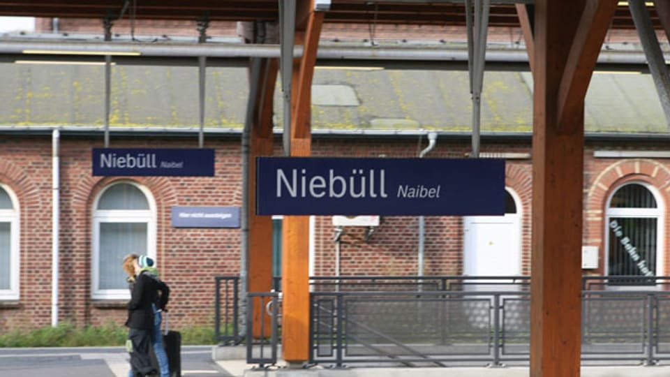 Der Bahnhof von Niebüll in Schleswig-Holstein.