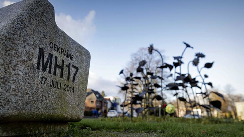 Das MH17-Denkmal im Dudokpark in Hilversum, Niederlande.