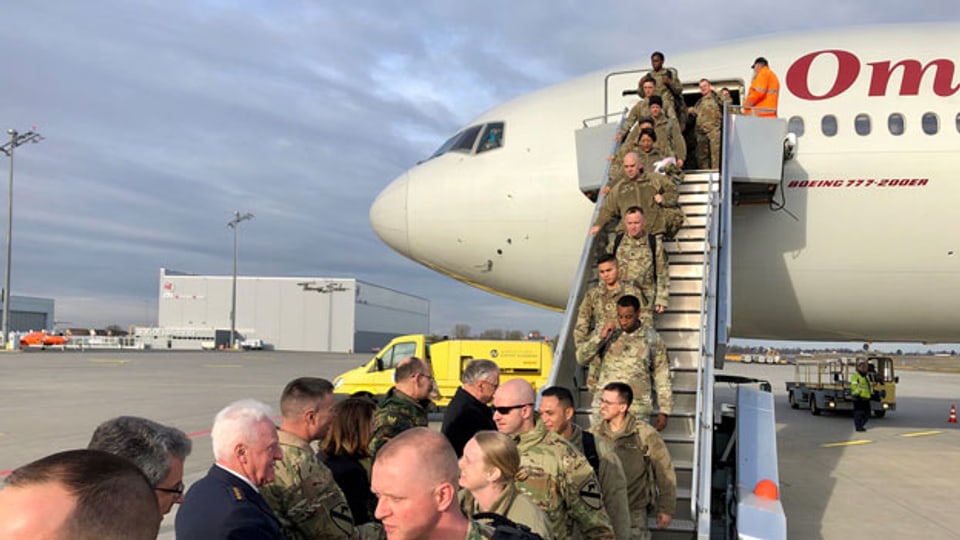 US-Soldaten treffen in Deutschland ein, um am Nato-Großmanöver «Defender-Europe 2020» teilzunehmen.