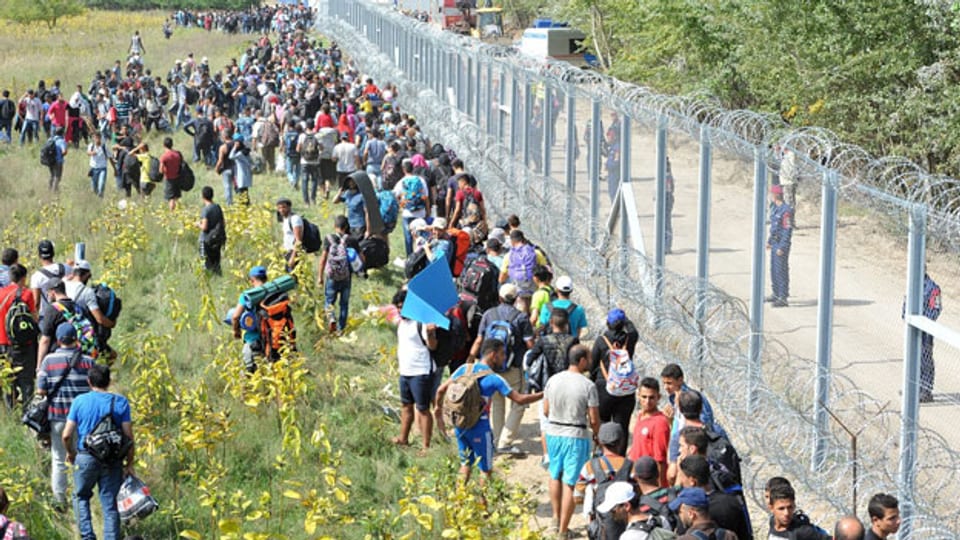 Flüchtlinge können in Ungarn nicht einreisen.