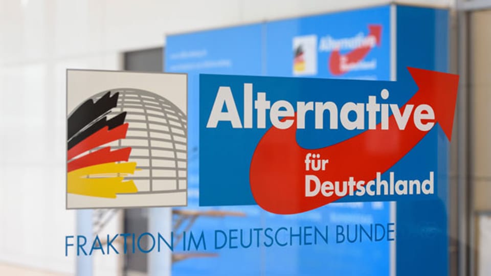 Das Logo der rechts-aussen Partei AfD in Deutschland.