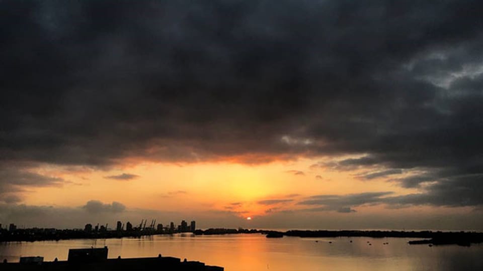 Dunkle Wolken über Miami.