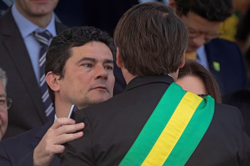 Ex-Justizminister Sergio Moro mit Bolsonaro.