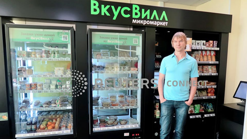 Andrej Krivenko, Gründer der russischen Supermarktkette VkusVill, posiert für ein Bild in Moskau.