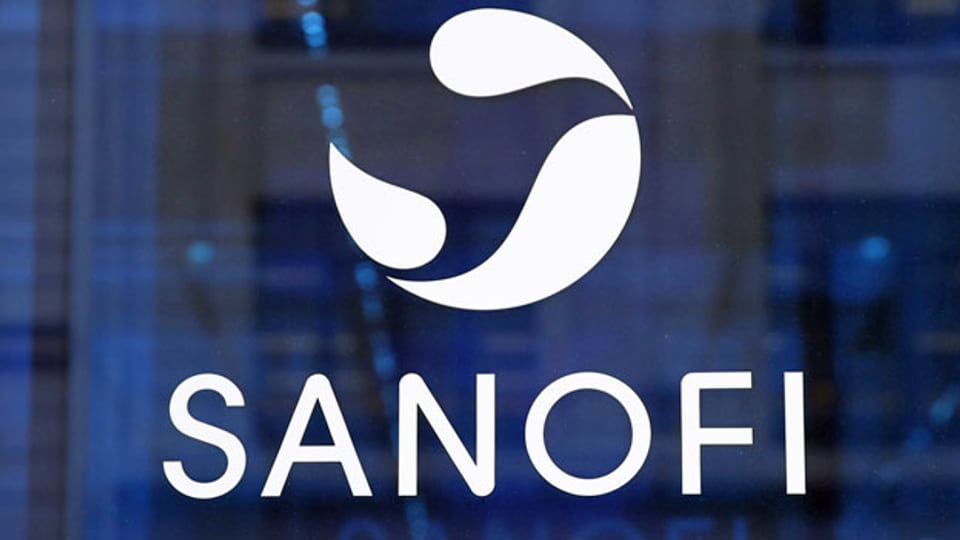 Logo des Pharmaunternehmens Sanofi in Paris.