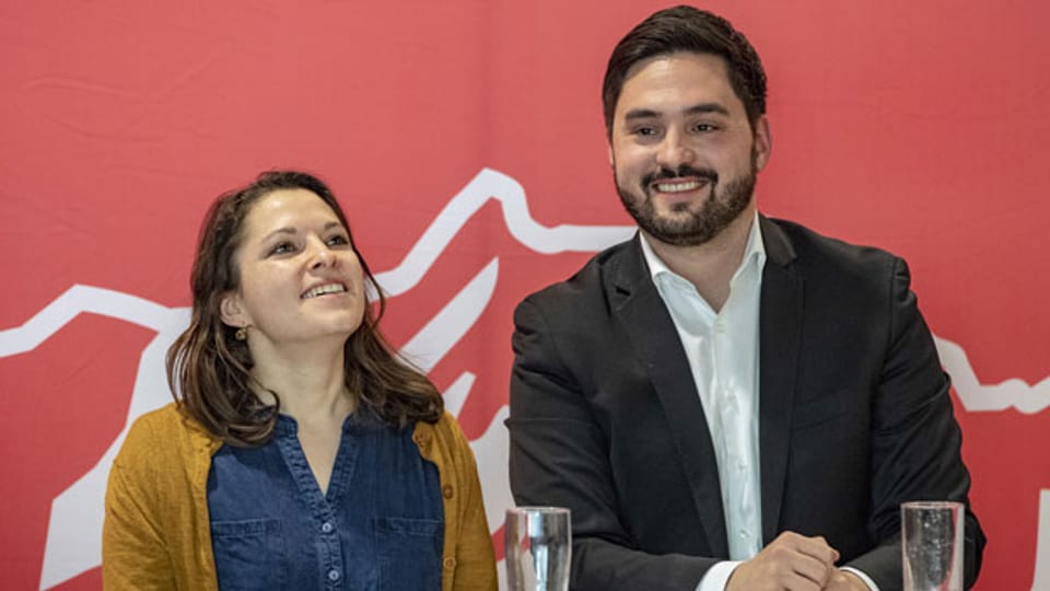 Die Kandidaten für die SP-Präsidentschaftswahlen: Cedric Wermuth (rechts), und Mattea Meyer.
