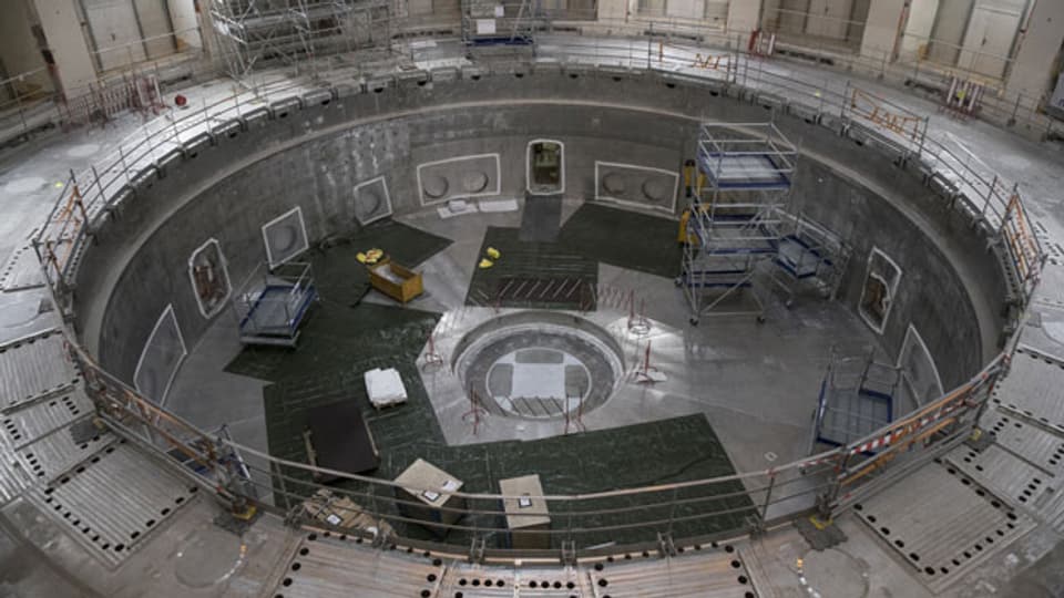 Bauarbeiten am ITER-Reaktor in Frankreich.