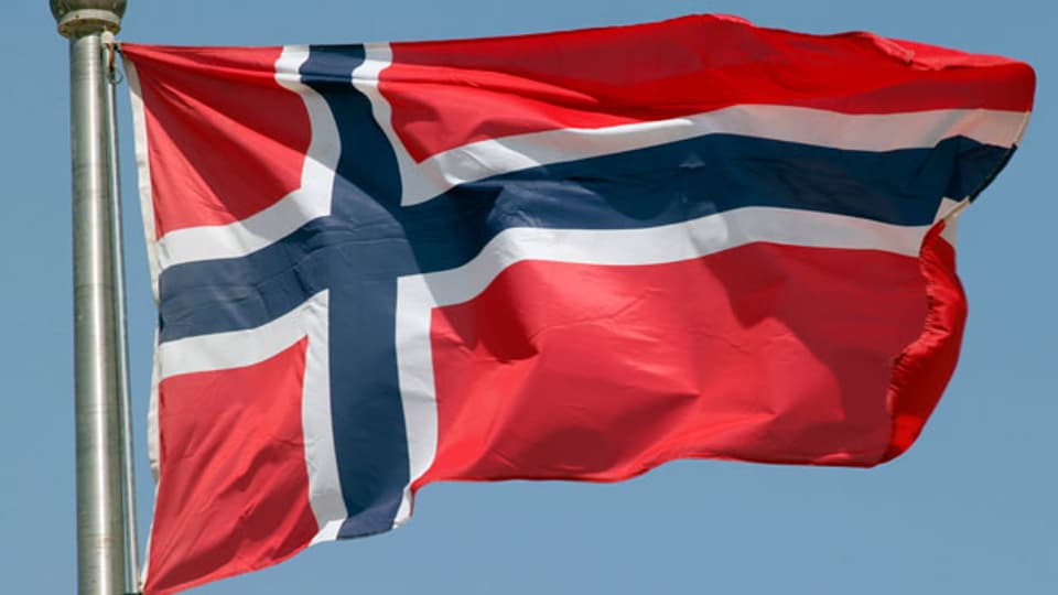 Die Fahne von Norwegen.