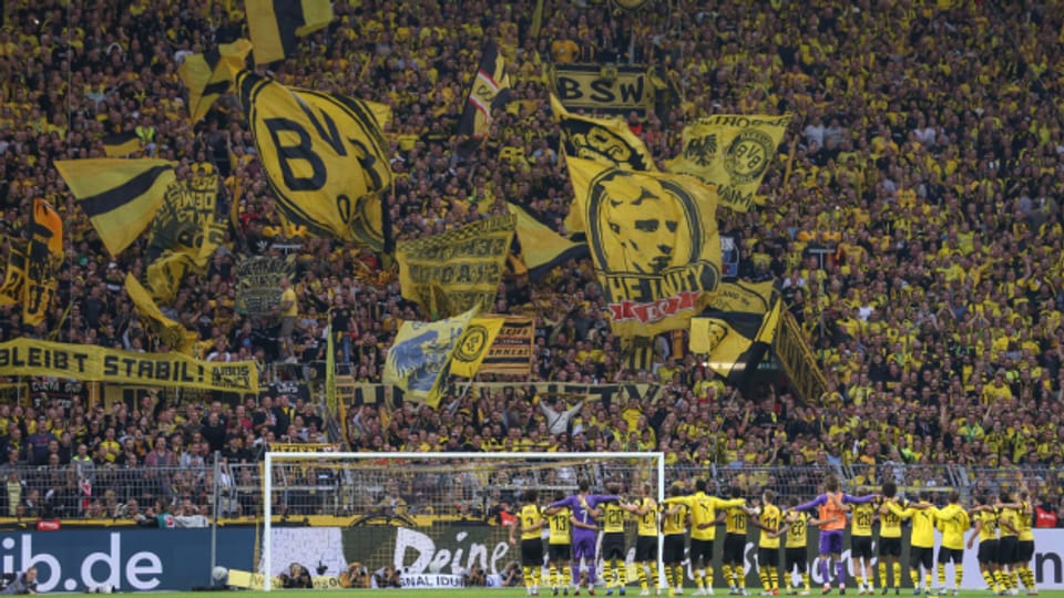 Fan-Kurve von Borussia Dortmund.