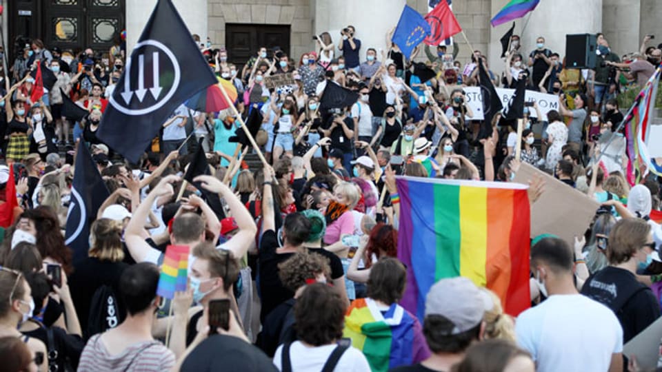 Proteste der LGBT-Bewegung in Polen.