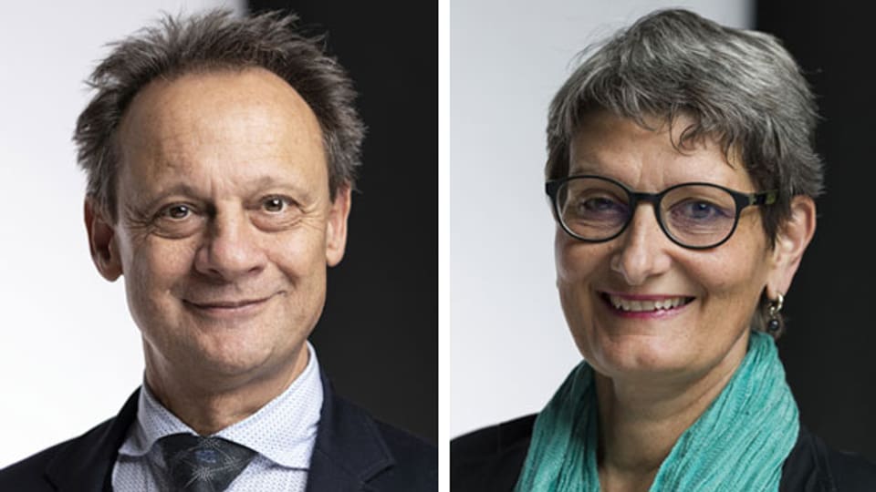 Stefan Engler, Ständerat CVP-GR (links) und Ursula Schneider Schüttel, Nationalrätin SP-FR.