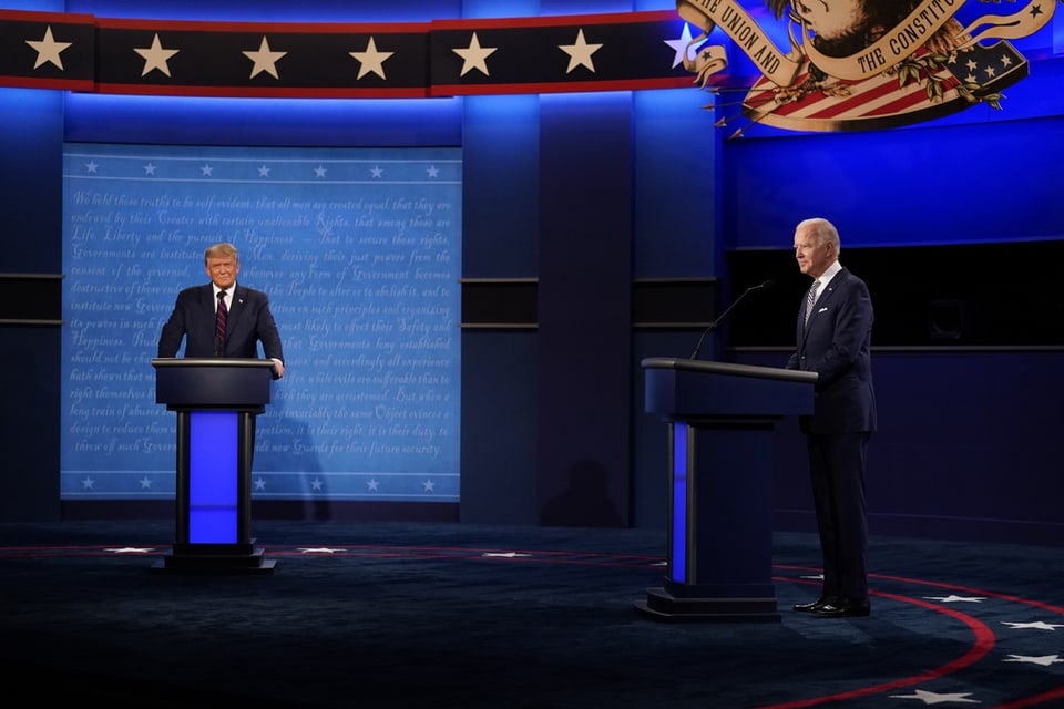 Donald Trump und Joe Biden in der TV-Debatte
