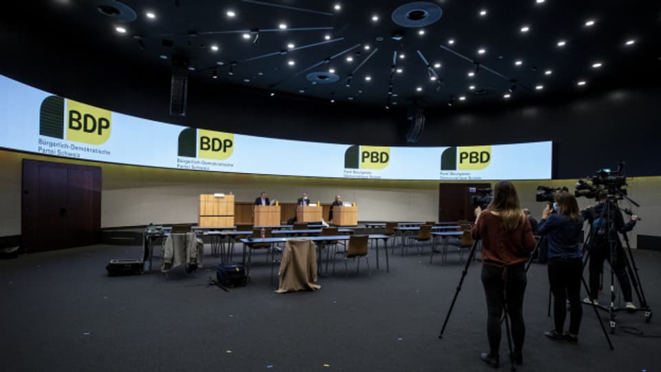 Martin Landolt, Praesident BDP Schweiz spricht an der virtuelle Delegiertenversammlung der BDP Schweiz in Zürich.