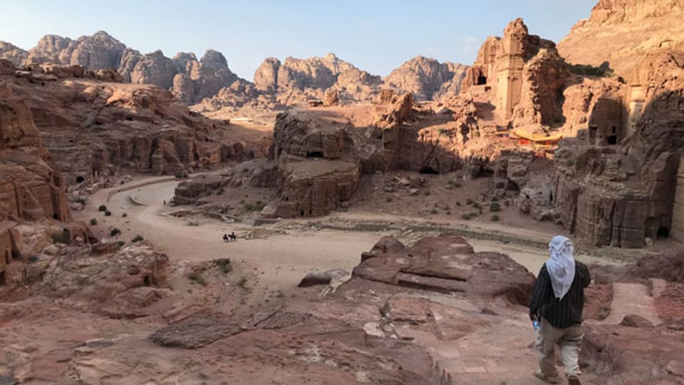 Normalerweise ein Tourismusmagnet: Die menschenleere antike Stadt Petra.