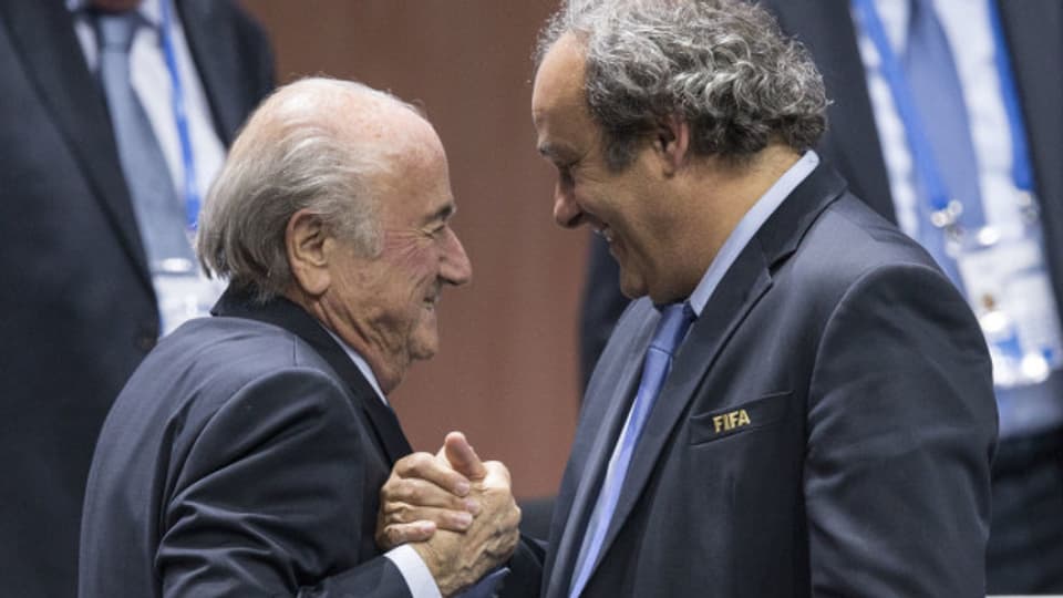 Joseph Blatter und Michel Platini 2015.