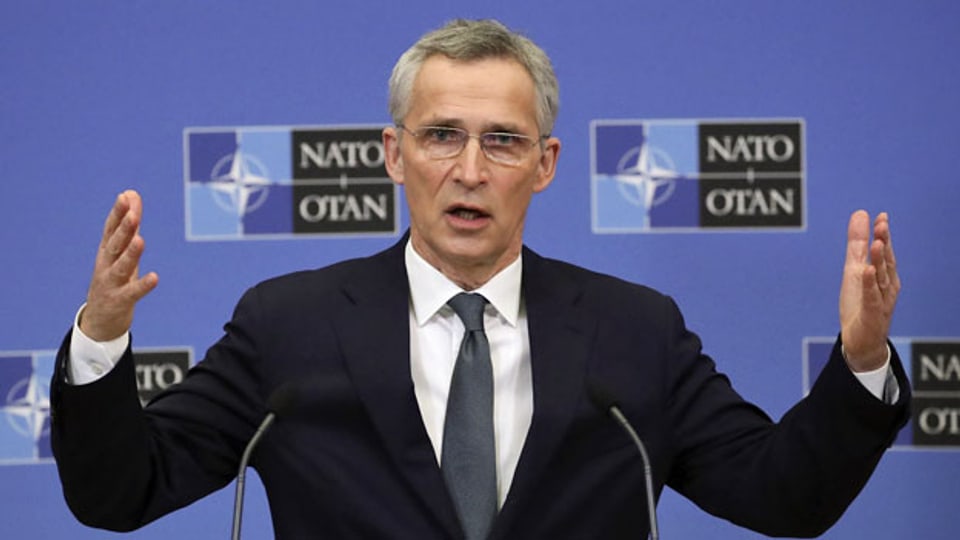 NATO-Generalsekretär Jens Stoltenberg stellt an einer Online-Pressekonferenz den Jahresbericht der NATO 2020 vor.