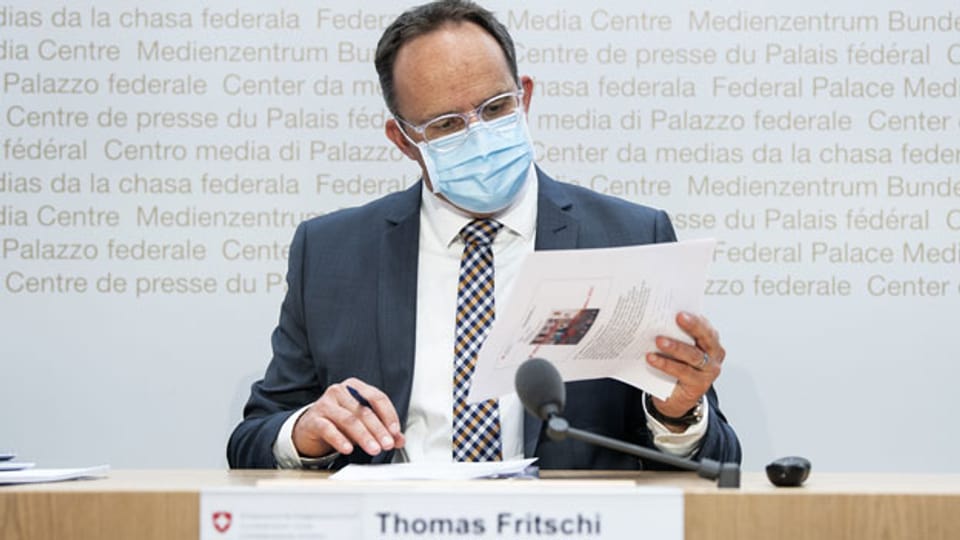 Thomas Fritschi spricht über den Tätigkeitsbericht 2020 der unabhängigen Aufsichtsbehörde über die nachrichtendienstlichen Tätigkeiten am 30. März 2021 in Bern.