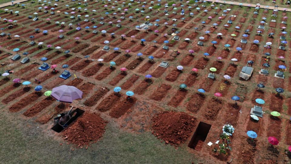 Friedhof San Juan Bautista in Iquitos, Peru, März 2021.