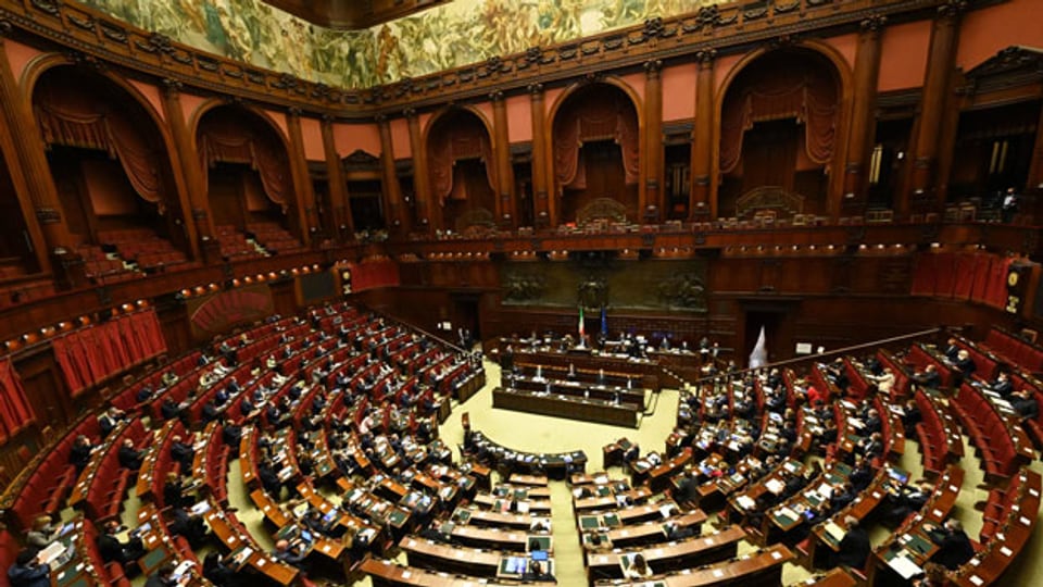 Blick in das italienische Parlament.