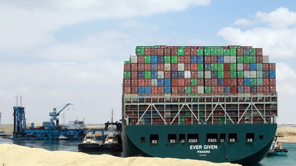 Ende März hatte das Containerschiff «Ever Given» tagelang den Suez-Kanal blockiert.